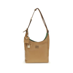 Beige Calf Leather Bos Taurus Backet Bag