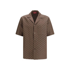 Brown Linen Shortsleeve Shirt