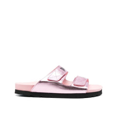 Multicolor Calfskin Strap-On Sandals