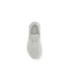 White Recycled Polyester Athletic Sneakers