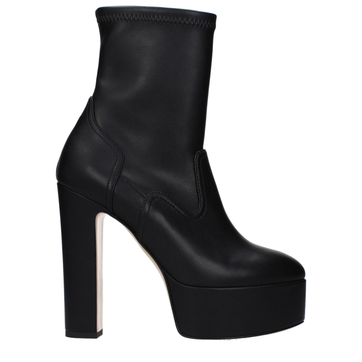 Black Leather Ankle Boots