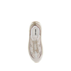 Beige Calf Leather Bos Taurus Athletic Sneakers
