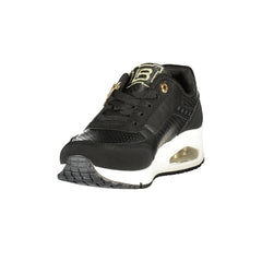 Black Polyester Women Sneaker