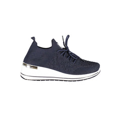 Blue Polyester Women Sneaker