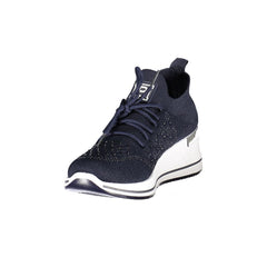 Blue Polyester Women Sneaker