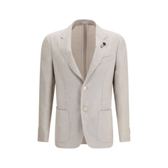 Beige Silk Blazer