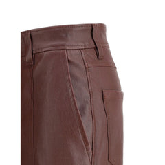 Bordeaux Leather Pants