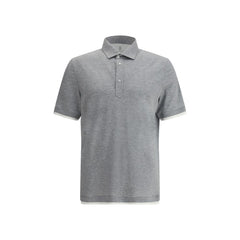 Gray Cotton Polo Shirt