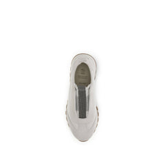 Gray Cotton Athletic Sneakers