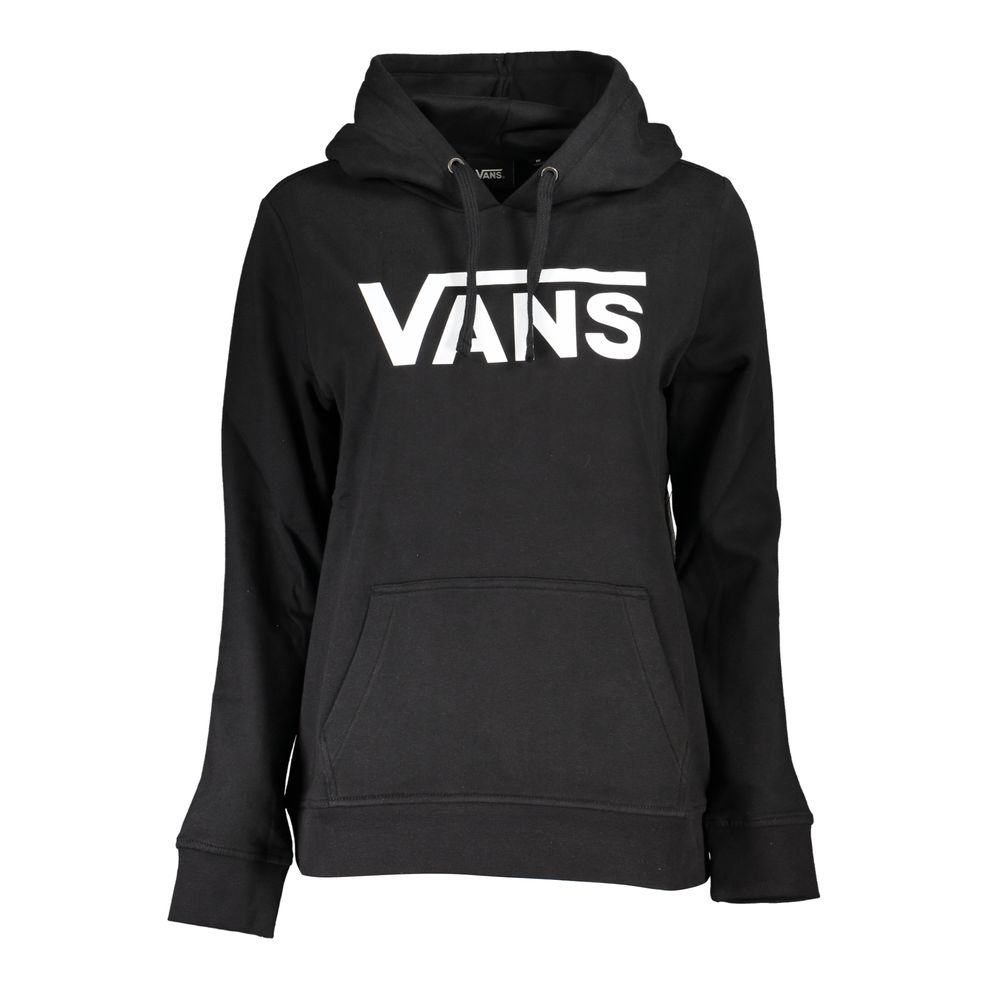Black Cotton Women Hoodie