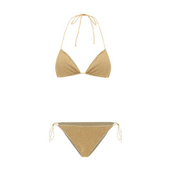 Gold Elastane Bikini