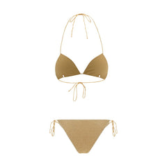Gold Elastane Bikini