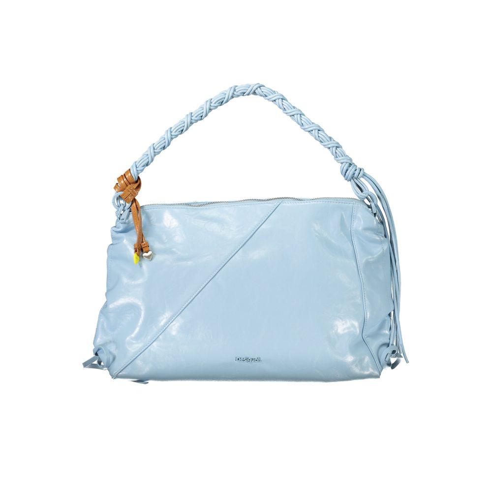Azzurro Polyurethane Woman Handbag