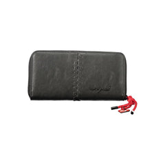 Black Polyurethane Women Wallet