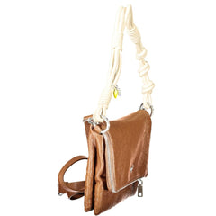 Marrone Polyurethane Women Handbag