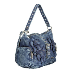 Blue Cotton Women Bag