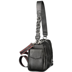 Black Polyurethane Women Handbag