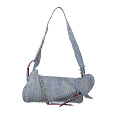 Azzurro Cotton Women Shoulder Bag