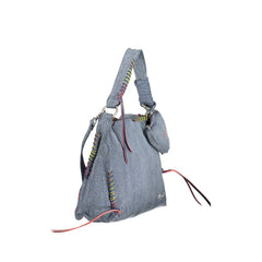 Azzurro Cotton Women Handbag