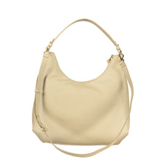 Beige Leather Women Handbag