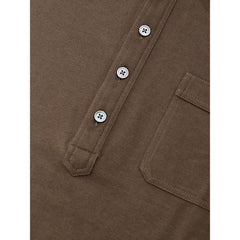 Brown Cotton Polo Shirt