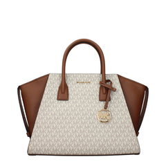 Beige Fabric Handbag
