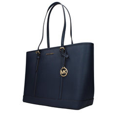 Blue Leather Shoulder Bag