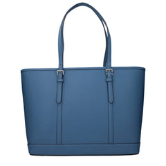 Blue Leather Shoulder Bag