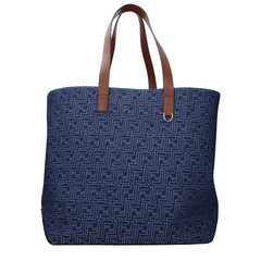 Blue Fabric Shoulder Bag