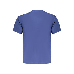 Blue Cotton Men T-Shirt