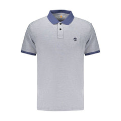 Blue Cotton Men's Polo Shirt