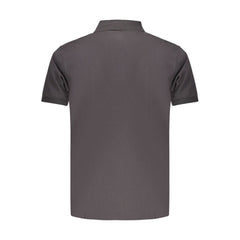 Black Cotton Men Polo Shirt