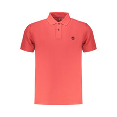 Red Organic Cotton Men Polo