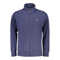 Blue Cotton Men Sweatshirt