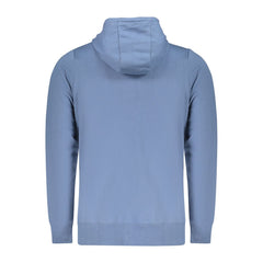 "Blu Cotton Mens Sweatshirt with Hood"