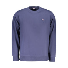 Blue Cotton Men Sweatshirt