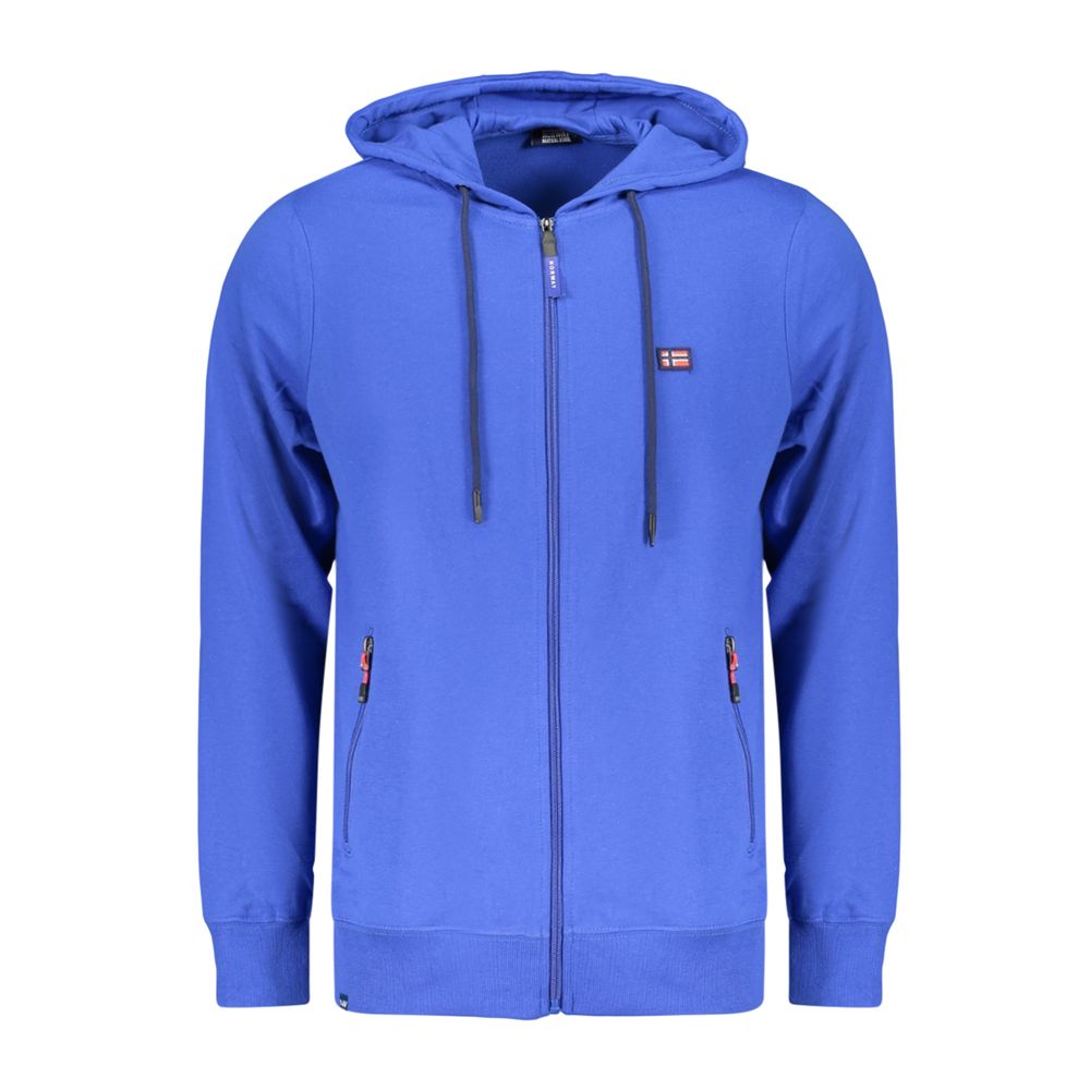 Blue Cotton Men's Hoodie
