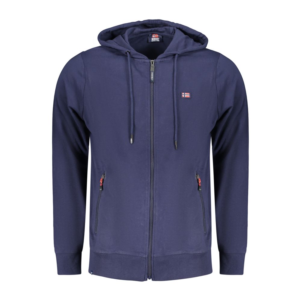 Blue Cotton Men's Hoodie