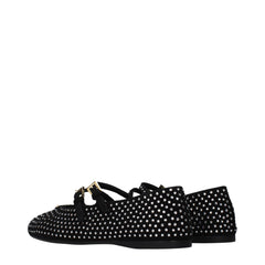 Black Leather Ballet Flats