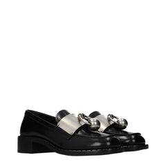 Black Leather Slip-On Loafers