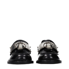 Black Leather Slip-On Loafers