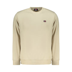 Beige Cotton Men Sweatshirt