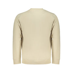 Beige Cotton Men Sweatshirt