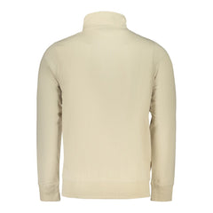 Beige Cotton Men Sweatshirt