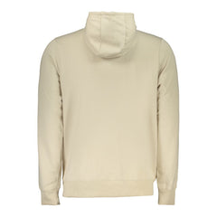 Beige Cotton Men's Hooded Sweatshirt