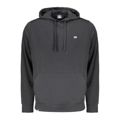 Black Cotton Men Sweatshirt