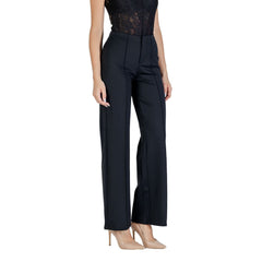 Black Polyamide Flared Pants