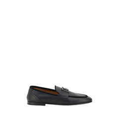 Black Calf Leather Bos Taurus Slip-On Loafers