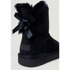 Black Suede Leather Ankle Boots