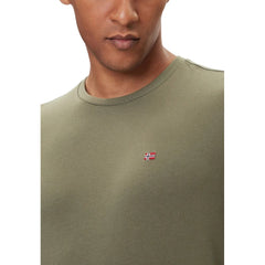 Bicolor Cotton Long Sleeve T-Shirt